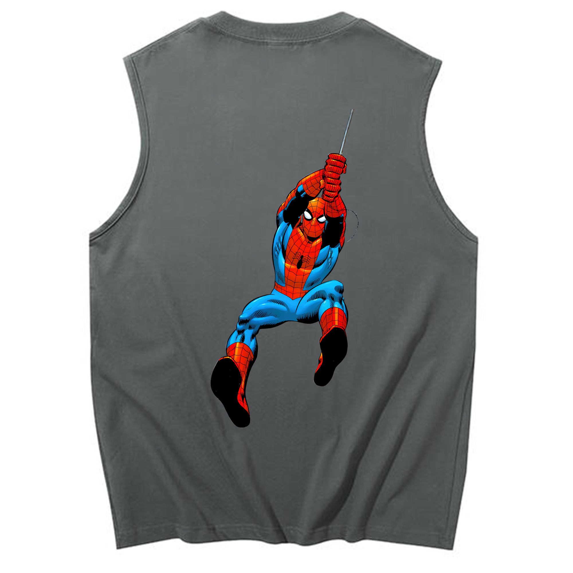 （画像用） Spider Man スパイダーマン コットン100％タンクトップ（背面プリント）